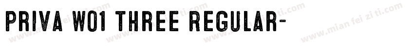 Priva W01 Three Regular字体转换